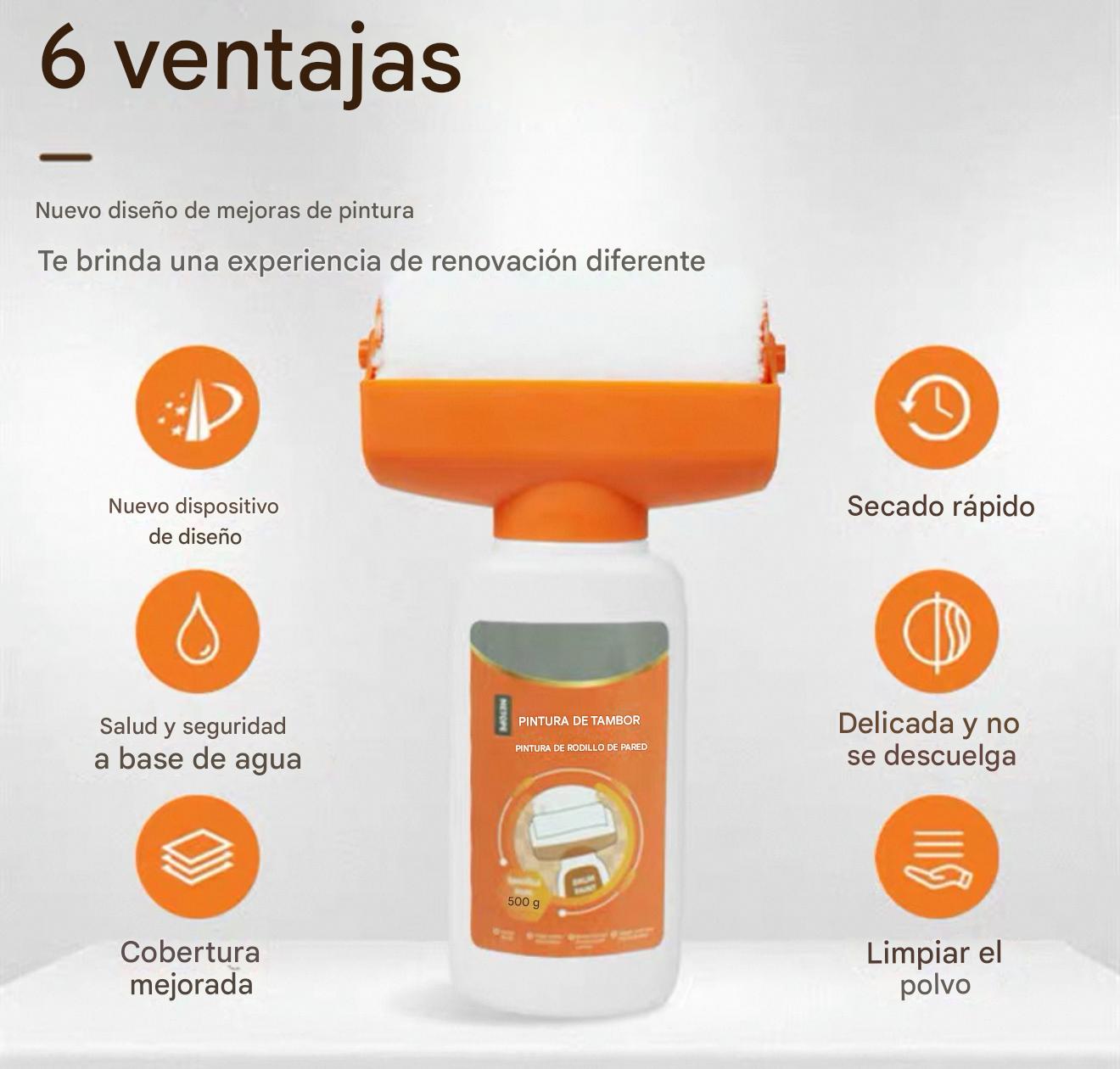 2X1 Roller paint® - Rodillo Reparador de Paredes