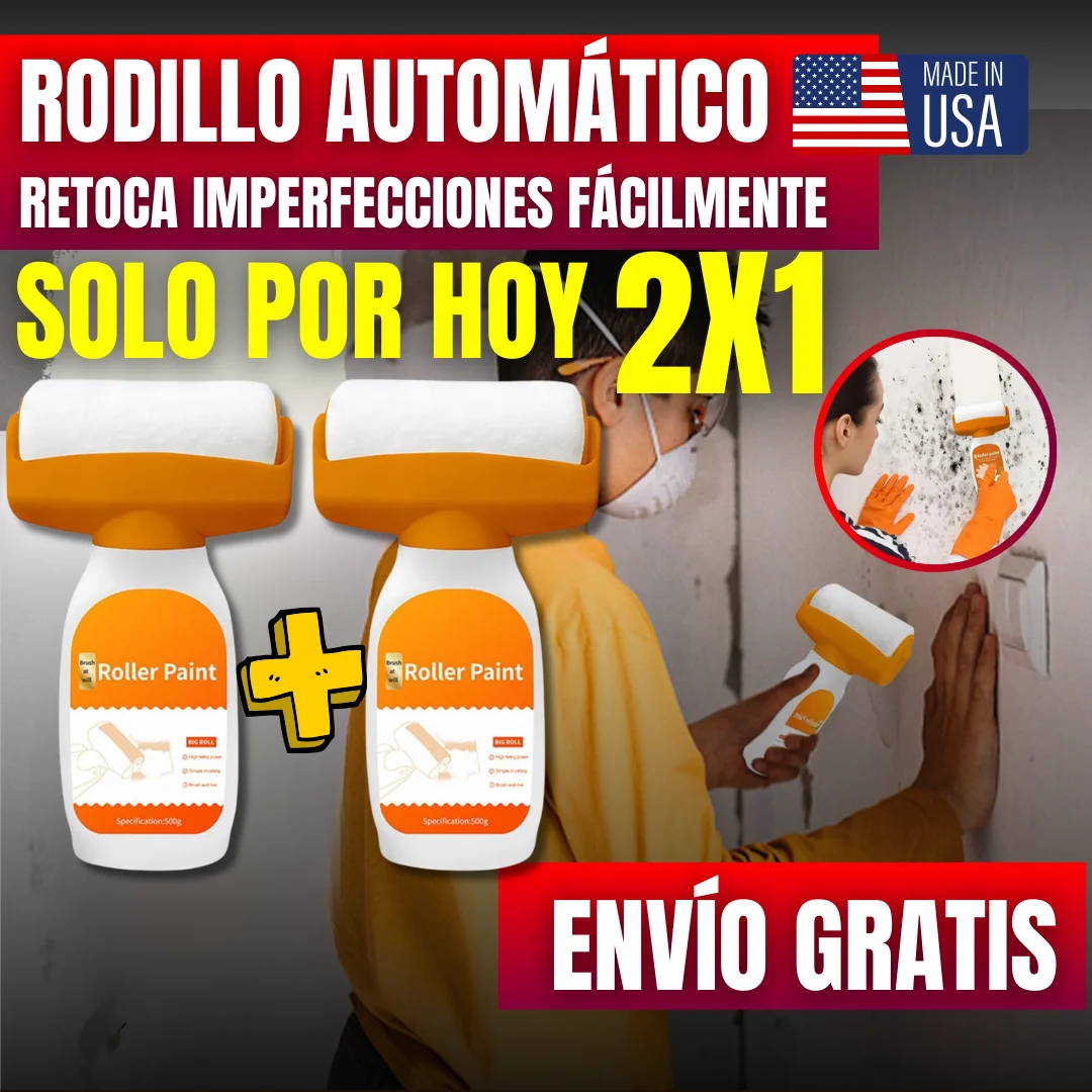 2X1 Roller paint® - Rodillo Reparador de Paredes