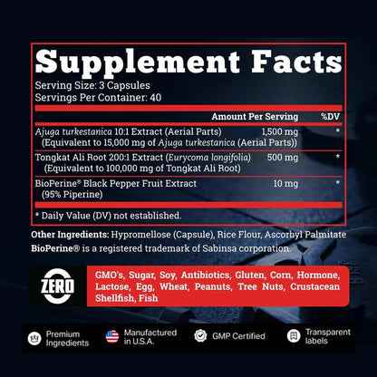 TURKESTERONE CON TONGKAT ALI 120CAPS